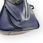 Charger l&#39;image dans la galerie, Loewe Hammock Bag Small, Chocolate and Navy Grained Calfskin, Gold-tone Hardware
