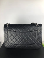 Load image into Gallery viewer, Chanel Timeless Classic Jumbo Black Caviar Silver-tone Hardware
