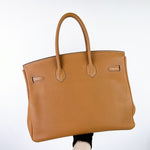 Load image into Gallery viewer, Hermes Birkin 35 Retourne Gold Togo 24kt Plated Gold Hardware
