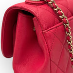 Load image into Gallery viewer, Chanel Business Affinity Small, Strawberry Red Grained Calfskin - Caviar, Gold-tone Hardware
