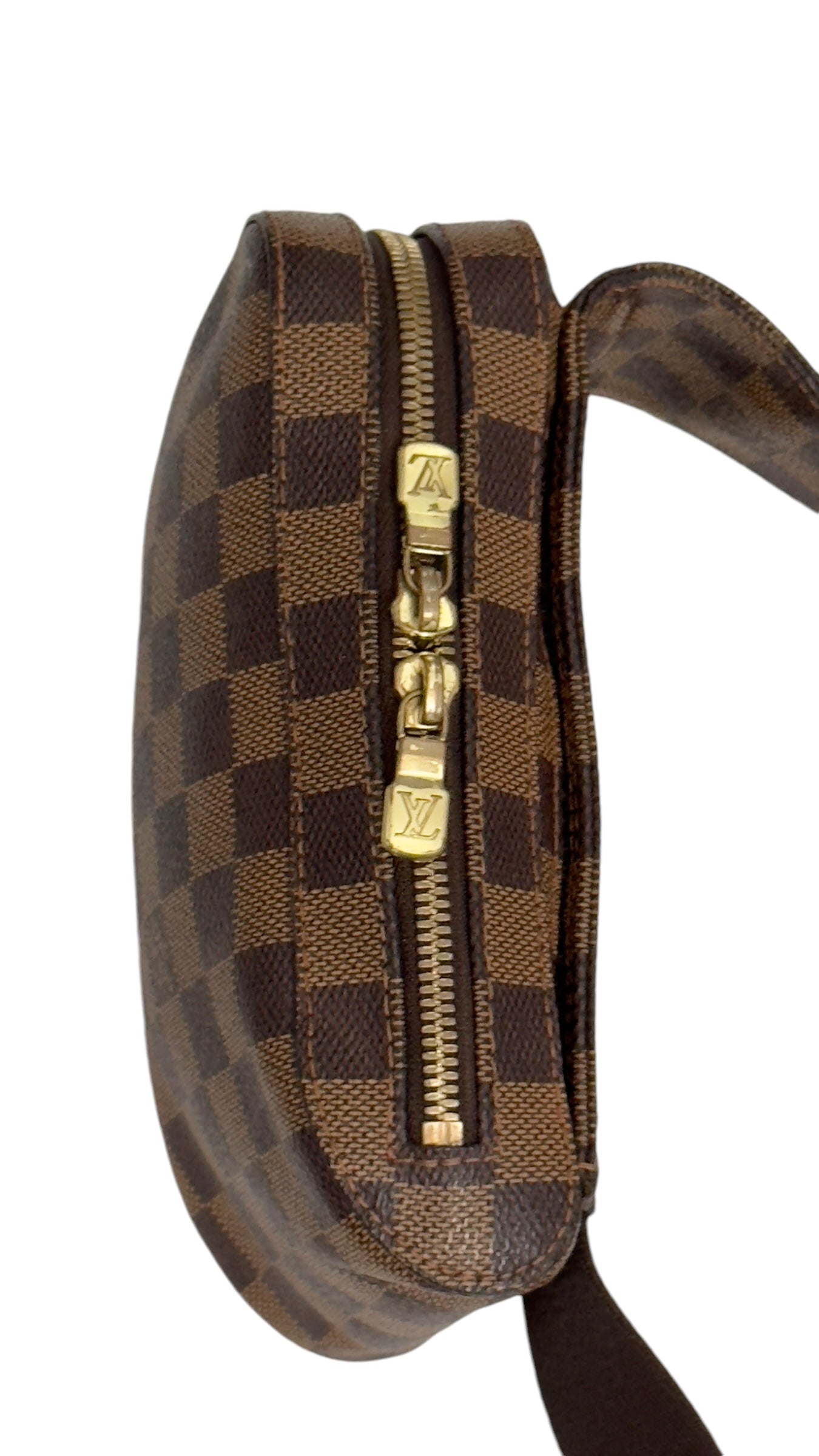 Louis Vuitton Geronimo Waist Bag Damier Ebene Gold-tone