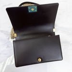 将图片加载到图库查看器，Chanel Leboy New Medium Black Diamond Quilted Lambskin Gold Hardware
