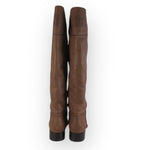 Load image into Gallery viewer, Chanel CC Riding Boots Light Brown Calfskin Womens 41.5EU/10-10.5US
