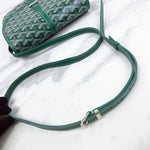 Load image into Gallery viewer, Goyard Belvedere PM Green Goyardine Canvass Palladium Hardware
