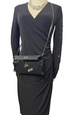 Load image into Gallery viewer, Hermes Kelly To Go Black Epsom Leather Palladium Hardware
