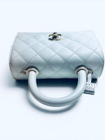 将图片加载到图库查看器，Chanel Coco Handle Mini 21K Blue Caviar Gold-tone Hardware
