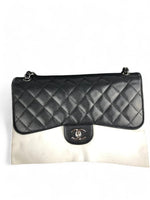 Load image into Gallery viewer, Chanel Timeless Classic Jumbo Black Caviar Silver-tone Hardware
