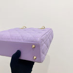 将图片加载到图库查看器，Christian Dior My Lady ABCDior Small Lilac Lambskin, Gold-tone Hardware - Small
