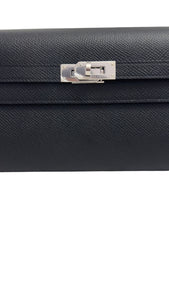 Hermes Kelly To Go Black Epsom Leather Palladium Hardware