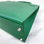 Charger l&#39;image dans la galerie, Hermes Kelly Sellier 32 Vert Vertigo Epsom Palladium Hardware
