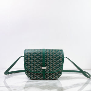 Goyard Belvedere PM Green Goyardine Canvass Palladium Hardware