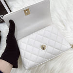 Load image into Gallery viewer, Chanel Coco Handle Mini White Caviar Gold-tone Hardware
