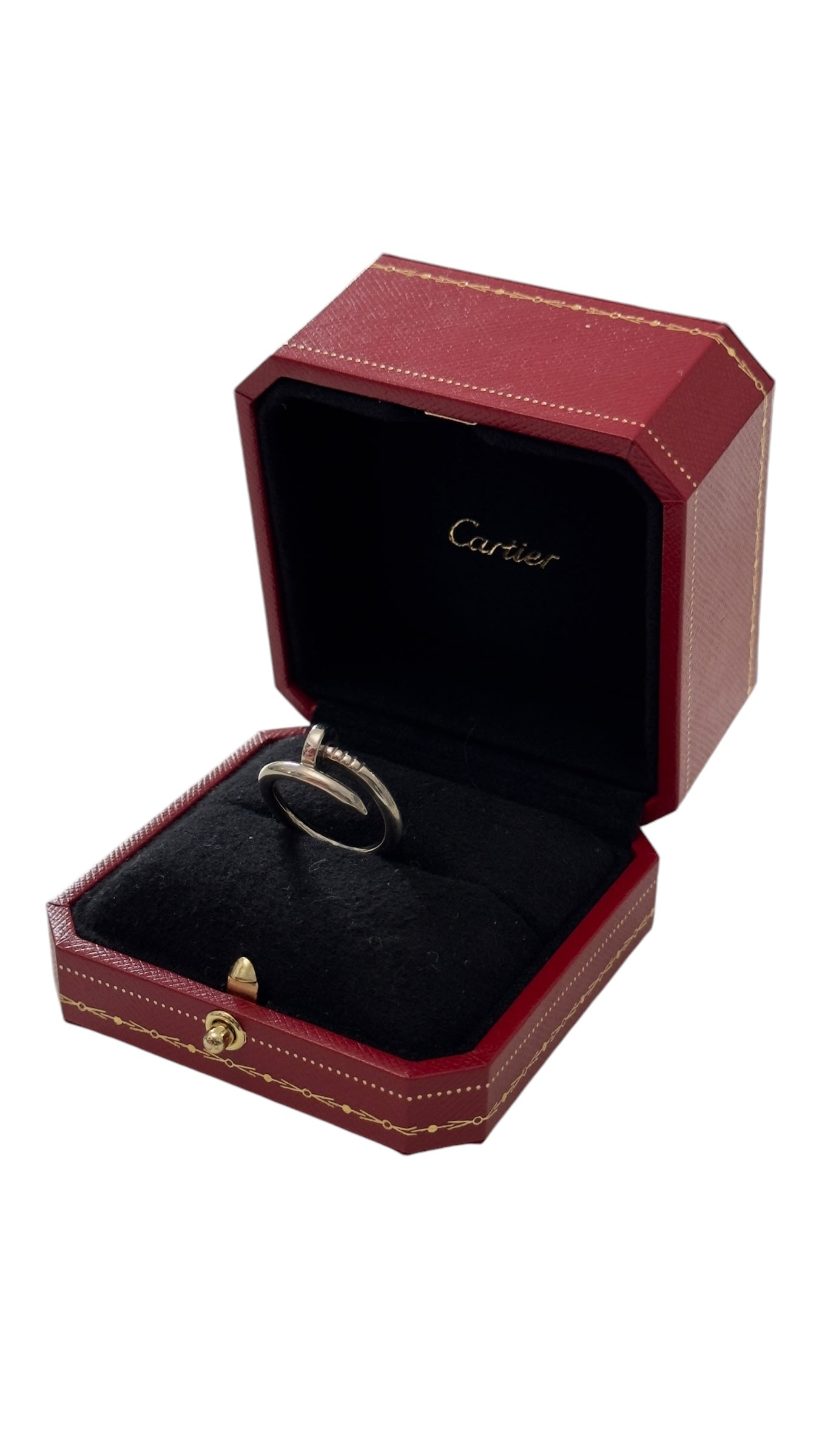 Cartier Classic Juste Un Clou Ring White Gold Size 54/6.5