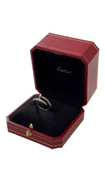 将图片加载到图库查看器，Cartier Classic Juste Un Clou Ring White Gold Size 54/6.5
