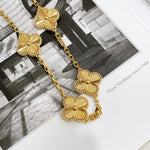 Load image into Gallery viewer, Van Cleef and Arpels VCA Vintage Alhambra 10 Motiff Necklace Guilloche Yellow Gold
