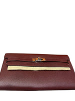 将图片加载到图库查看器，Hermès Kelly To Go Bordeaux Veau Togo Leather Palladium Hardware
