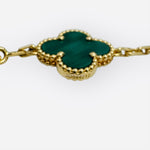 Load image into Gallery viewer, Van Cleef and Arpels Vintage Alhambra 5 Motifs Bracelet, Malachite, 18kt Yellow Gold- VCA
