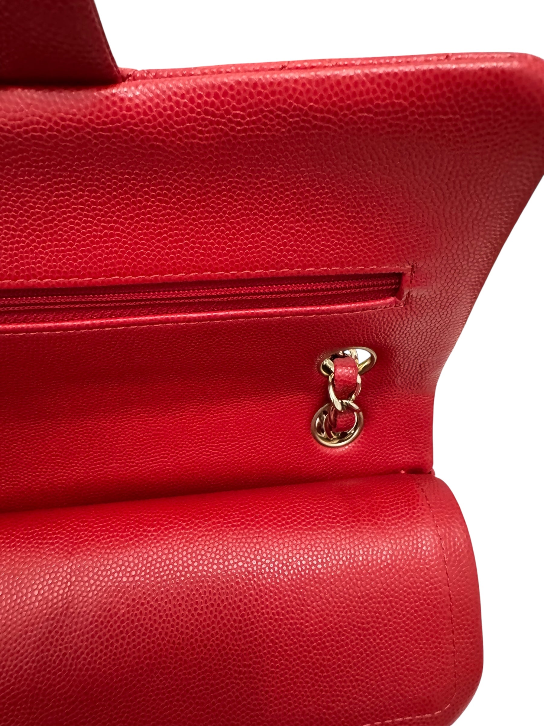 Chanel Timeless Classic Small 19B True Red Caviar Gold-tone Hardware
