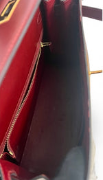 Load image into Gallery viewer, Hermes Vintage Kelly 28 Vintage Bordeaux Box Leather 24kt Gold-Plated Hardware
