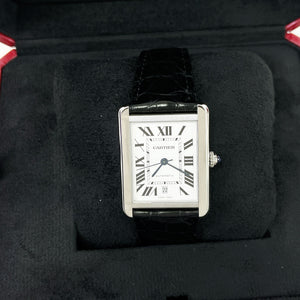 Cartier Tank Must Watch 41mm Black Croco Strap