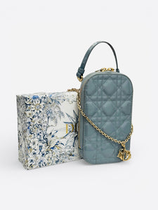 Christian Dior Lady Dior Call'in Dior Phone Holder - Cloud Blue