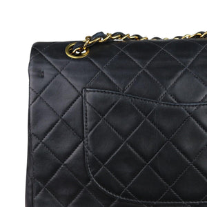 Chanel Timeless Classic Medium - Vintage. Black Diamond Quilted Lambskin, 24kt Gold-plated Hardware