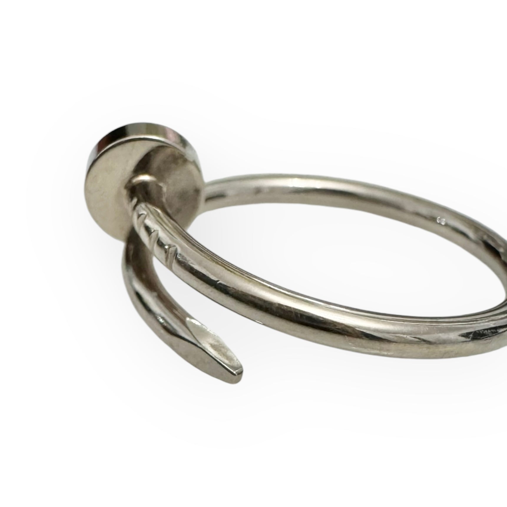 Juste Un Clou Ring, Small Model White Gold JUC, Size 54EU/6.5US