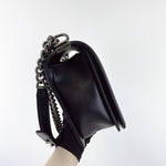 Load image into Gallery viewer, Chanel Leboy New Medium Black Lambskin Ruthenium Hardware
