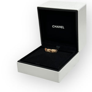 Chanel Coco Crush Quilted Ring, Beige/Pink Gold
Size 58EU/8.5US, Small (Middle) Version