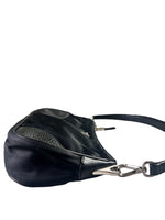 Load image into Gallery viewer, Prada Tessuto Leather and Nylon Baguette - Black, Silver-tone Hardware
