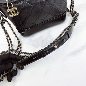 Chanel Gabrielle Small Black Calfskin Mixed Hardware