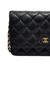 Chanel Classic Wallet on Chain Black Caviar Gold-tone Hardware