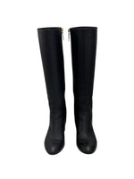 将图片加载到图库查看器，Stuart Weitzman Yuliana 60 Knee-High Zip Boots, Black Nappa Leather, Size US 7B/EU 37.5
