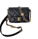 Load image into Gallery viewer, Chanel CC Twist Your Buttons Mini Bag Black Caviar Gold-tone Hardware
