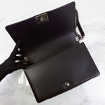 Load image into Gallery viewer, Chanel Leboy New Medium Black Lambskin Ruthenium Hardware
