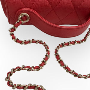 Chanel Business Affinity Small, Strawberry Red Grained Calfskin - Caviar, Gold-tone Hardware