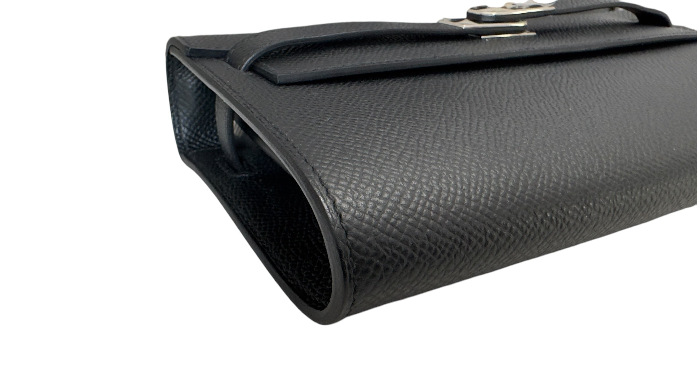 Hermes Kelly To Go Black Epsom Leather Palladium Hardware