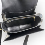 Charger l&#39;image dans la galerie, Celine Triomphe Classique/Medium Beige/Ivory Triomphe Canvass, Black Calfskin, Black Lambskin Interior, Gold-tone Hardware
