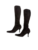 将图片加载到图库查看器，Stuart Weitzman Brown Suede Leather Boots, Size 6 EU
