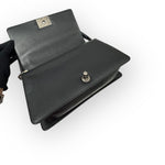 Load image into Gallery viewer, Chanel Leboy Old Medium Black Caviar / Grained Calfskin Leather, Chevron, Ruthenium Hardware
