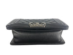 Load image into Gallery viewer, Chanel Leboy Small Quilted Black Caviar / Grained Calfskin, Ruthenium Hardware
