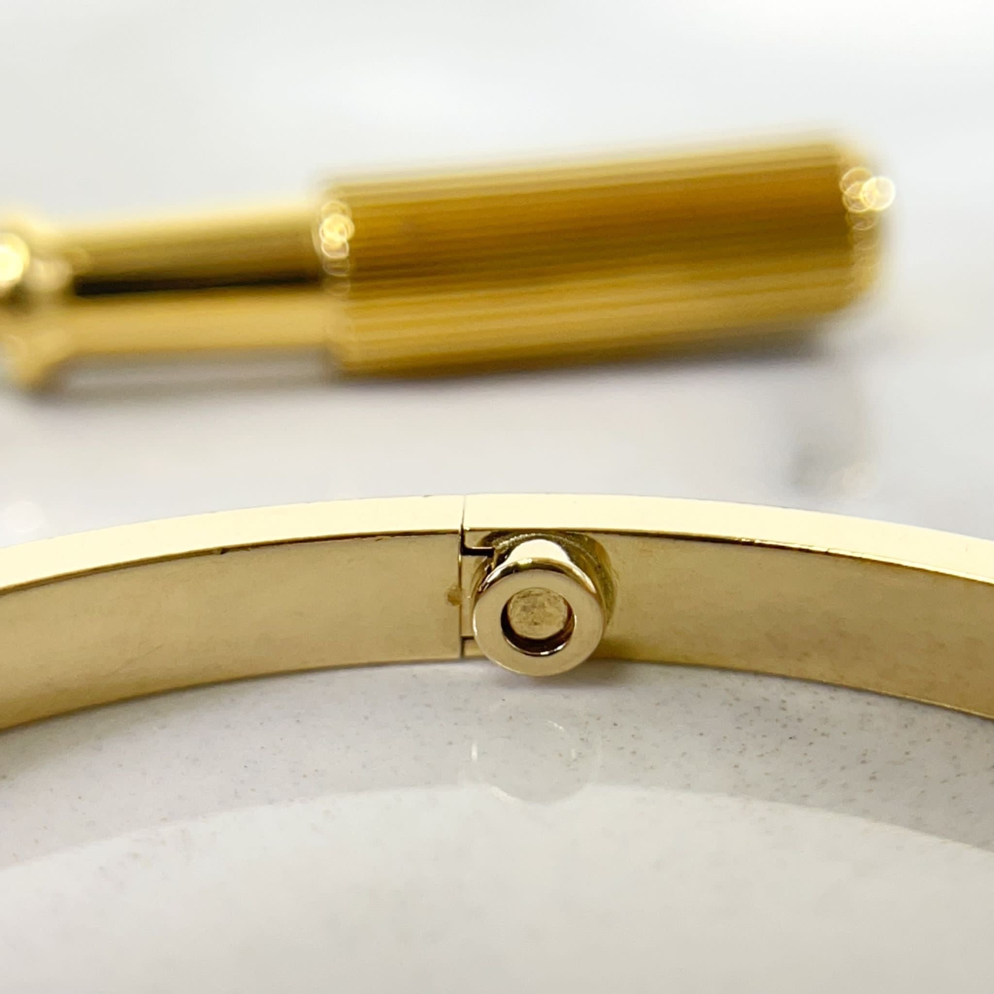 Sold at Auction: 18CT GOLD 'LOVE' BRACELET, CARTIER Accompanied by a Cartier  box, screwdriver, facsimile receipt and Certificate of Authenticity.