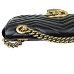 Charger l&#39;image dans la galerie, GUCCI GG Marmont Small Shoulder Calfskin Matelasse Black GHW Small
