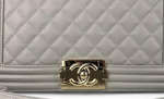 Load image into Gallery viewer, Chanel Leboy Old Medium Taupe-Grey Caviar / Grained Calfskin, Gold-tone Hardware
