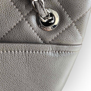 Chanel Timeless CC Tote Grey Caviar Silver-tone Hardware