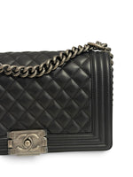 Charger l'image dans la galerie, Chanel Leboy Old Medium Black Calfskin, Ruthenium Hardware
