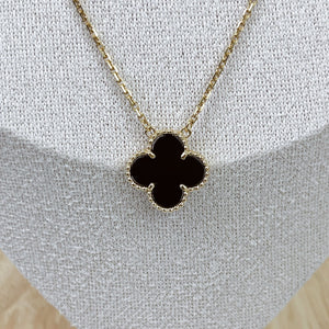 Van Cleef And Arpels 1 Motif Vintage Alhambra Onyx Pendant