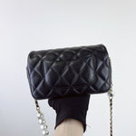 Load image into Gallery viewer, Chanel Precious Pearls Mini Flap Black Lambskin Light Gold-tone Hardware
