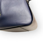 Charger l&#39;image dans la galerie, Loewe Hammock Bag Small, Chocolate and Navy Grained Calfskin, Gold-tone Hardware
