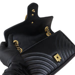 Charger l&#39;image dans la galerie, GUCCI GG Marmont Small Shoulder Calfskin Matelasse Black GHW Small
